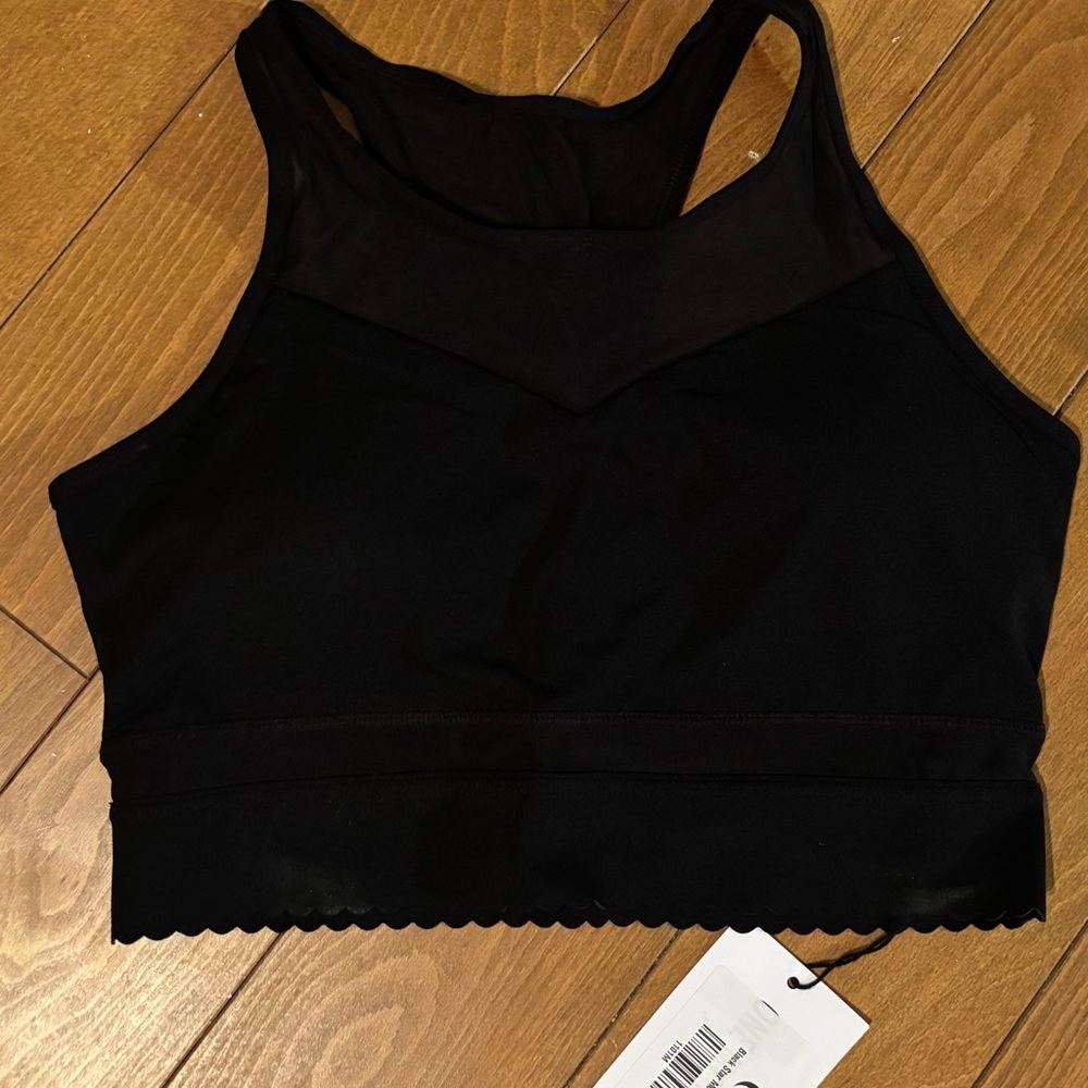 ZYIA Black Racerback Seamless Crop Bralette
